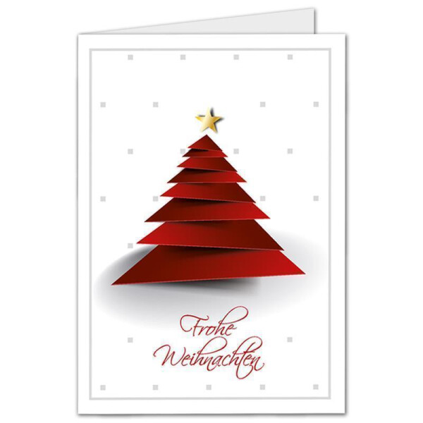 918-111-p WK A6 - roter Baum mit Weihnachtsgrüße -