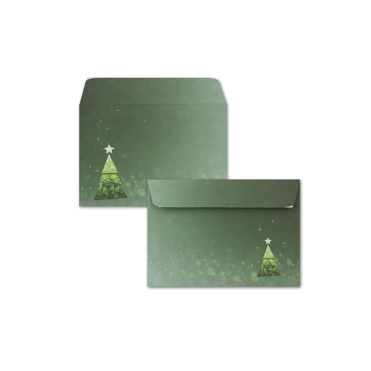50x Briefumschläge DIN C6 in Grün mit...