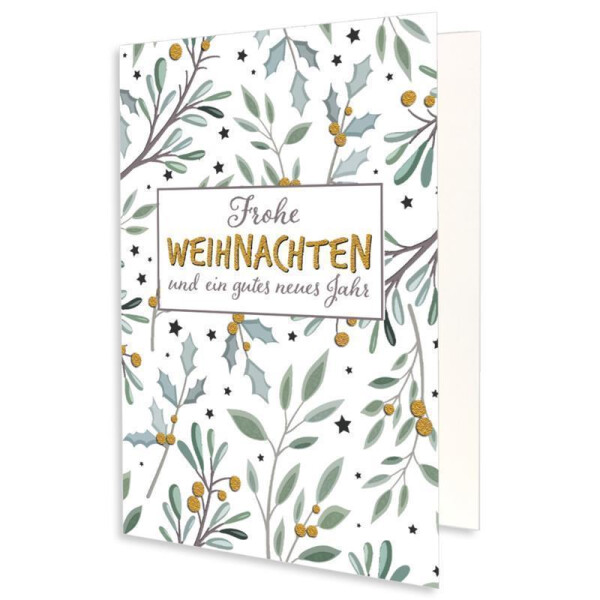 918-A6-211-p WK A6 Weiß - Weihnachtliches Motiv -