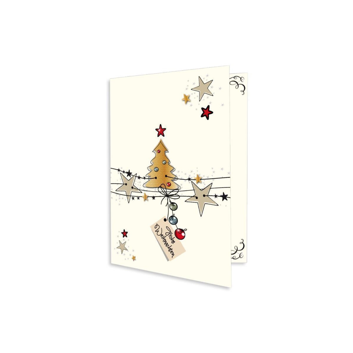 918-A7-104-p WK A7 - Weihnachtsbaum und Sternen -