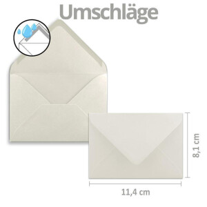 25x kleines Weihnachtskarten-Set DIN A7 in Weiß mit Weihnachtsbaum und Sternen - Faltkarten mit passenden Umschlägen DIN C7 Naturweiß mit Nassklebung - Weihnachtsgrüße für Firmen und Privat