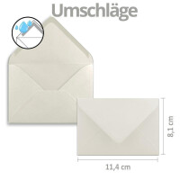 25x kleines Weihnachtskarten-Set DIN A7 in Weiß mit Weihnachtsbaum und Sternen - Faltkarten mit passenden Umschlägen DIN C7 Naturweiß mit Nassklebung - Weihnachtsgrüße für Firmen und Privat