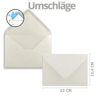 100 XL Weihnachtskarten-Set DIN A5 mit rotem Weihnachtsmann Motiv - Faltkarten mit passenden Umschlägen DIN C5 Naturweiß mit Nassklebung - Weihnachtsgrüße für Firmen und Privat