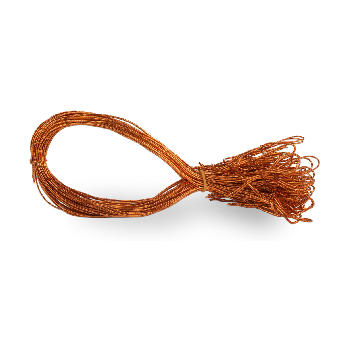 50x Schmuckgummiband metallic Kupfer Rot box