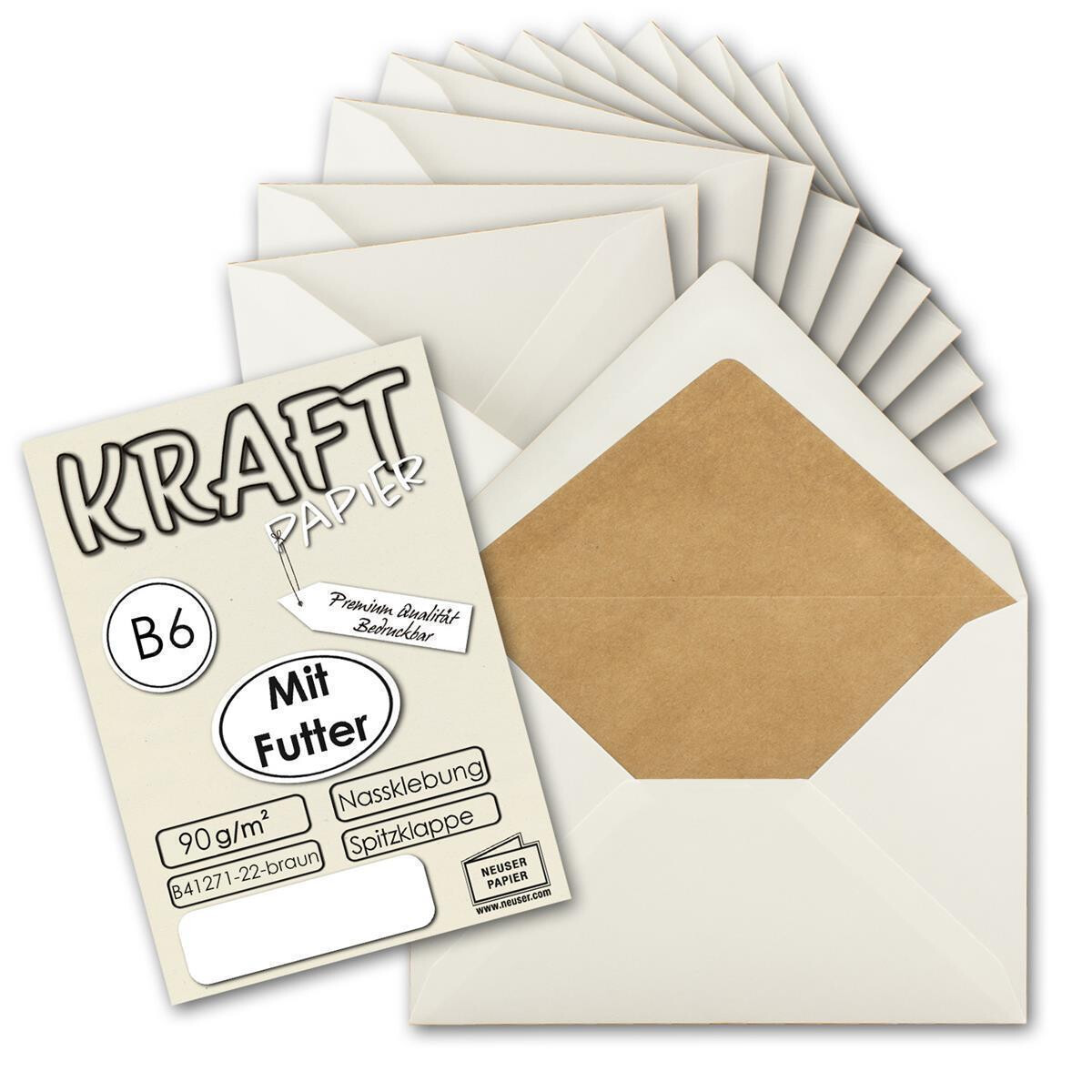 25x gefütterte Vintage-Umschlä box