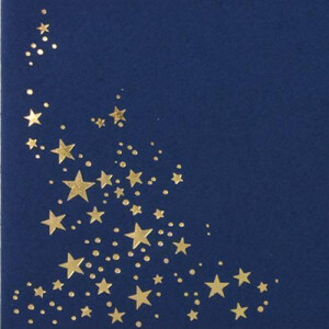 400x Briefumschläge mit Metallic Sternen - DIN Lang - Gold geprägter Sternenregen - Farbe: dunkelblau, Haftklebung, 120 g/m² - 110 x 220 mm - ideal für Weihnachten