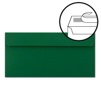 50x Briefumschläge mit Metallic Sternen - DIN Lang - Gold geprägter Sternenregen - Farbe: dunkelgrün, Haftklebung, 120 g/m² - 110 x 220 mm - ideal für Weihnachten