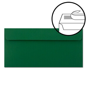 75x Briefumschläge mit Metallic Sternen - DIN Lang - Gold geprägter Sternenregen - Farbe: dunkelgrün, Haftklebung, 120 g/m² - 110 x 220 mm - ideal für Weihnachten