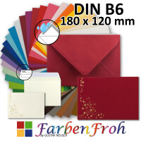 Briefumschläge B6 mit Sternen Nassklebung und Haftklebung