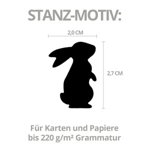 Artoz Papierstanzer - Kartenstanzer - "Hase", 27 mm -