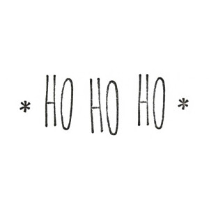 Artoz Stempel – Holzstempel – „Ho Ho Ho“ – 60 x 20 mm – Motivstempel zum Kartenbasteln für Weihnachten, Einladungen, Grüße