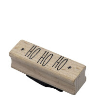 Artoz Stempel – Holzstempel – „Ho Ho Ho“ – 60 x 20 mm – Motivstempel zum Kartenbasteln für Weihnachten, Einladungen, Grüße