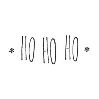 Artoz Stempel – Holzstempel – „Ho Ho Ho“ – 60 x 20 mm – Motivstempel zum Kartenbasteln für Weihnachten, Einladungen, Grüße