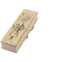 Artoz Stempel – Holzstempel – „Engel“ – 90 x 30 mm – Motivstempel zum Kartenbasteln für Weihnachten, Einladungen, Grüße