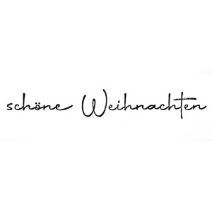 Artoz Stempel – Holzstempel – „Schöne Weihnachten“ – 90 x 30 mm – Motivstempel zum Kartenbasteln für Weihnachten, Einladungen, Grüße