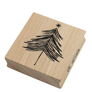 Artoz Stempel – Holzstempel – „Tannenbaum modern“ – 60 x 60 mm – Motivstempel zum Kartenbasteln für Weihnachten, Einladungen, Grüße