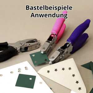 Artoz Sternlocher - Lochzange mit Sternmotiv für bis zu 500 g/m² - für Papier, Karten, Basteln für Briefe, Einladungen