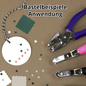 Artoz Sternlocher - Lochzange mit Sternmotiv für bis zu 500 g/m² - für Papier, Karten, Basteln für Briefe, Einladungen