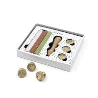 Artoz Siegel Set Allgemein, Petschaft mit 3 verschiedenen Motiven und 3x Siegelwachs - Ideal zum Versiegeln von Briefen und als Kartendekoration