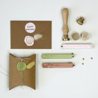 Artoz Siegel Set Allgemein, Petschaft mit 3 verschiedenen Motiven und 3x Siegelwachs - Ideal zum Versiegeln von Briefen und als Kartendekoration