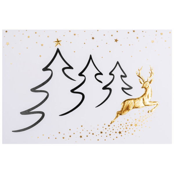 919-104 stilvolle Weihnachtskarte mit Elch