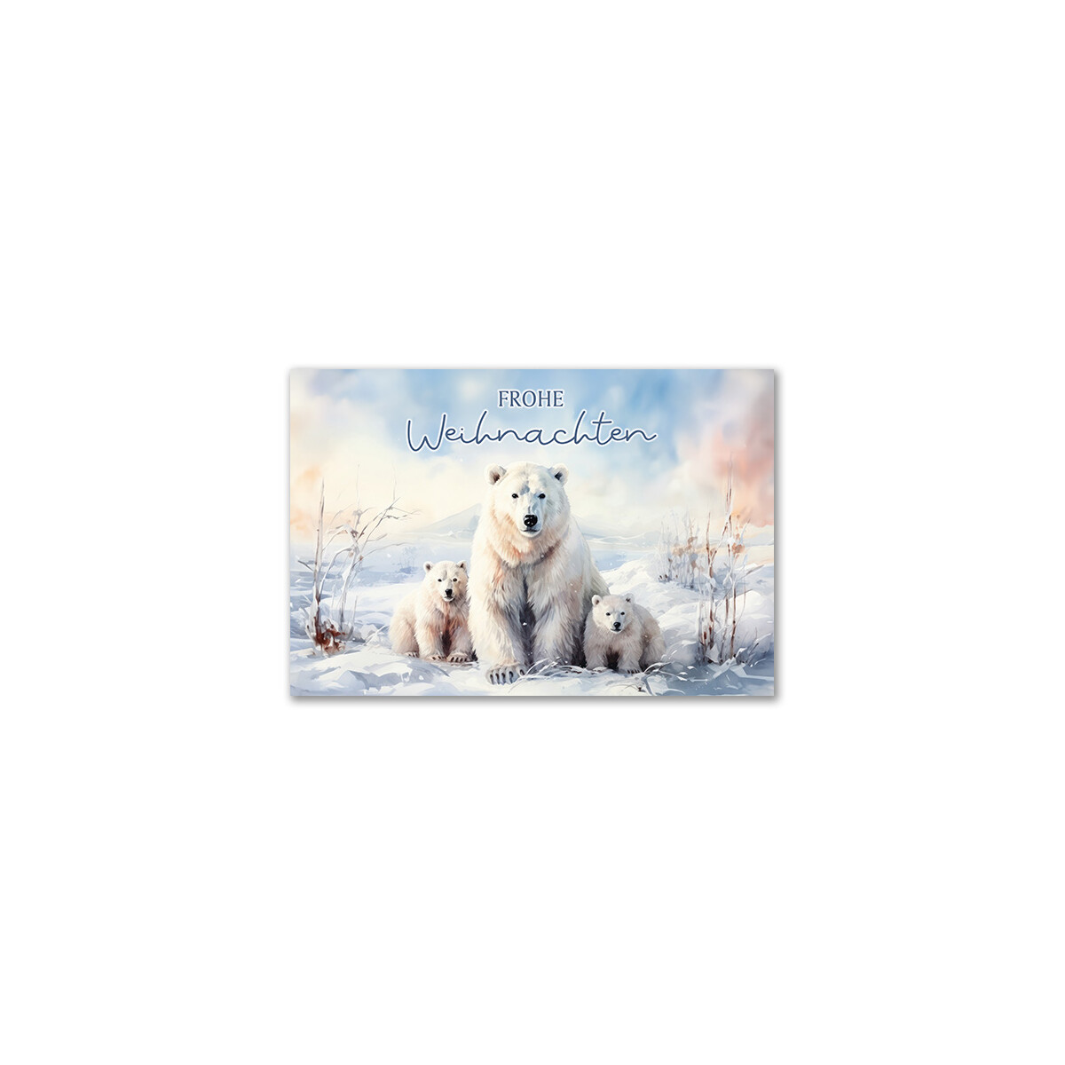 924-108 Weihnachtskarte mit Eisbär
