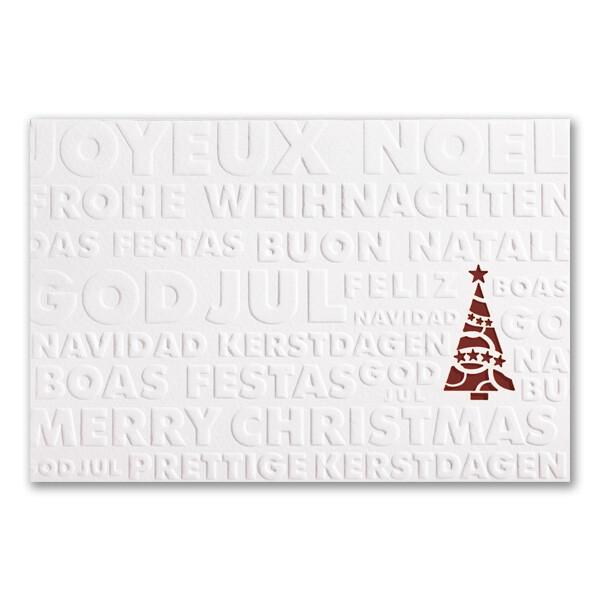 96328-dunkelrot internationale Weihnachtskarte