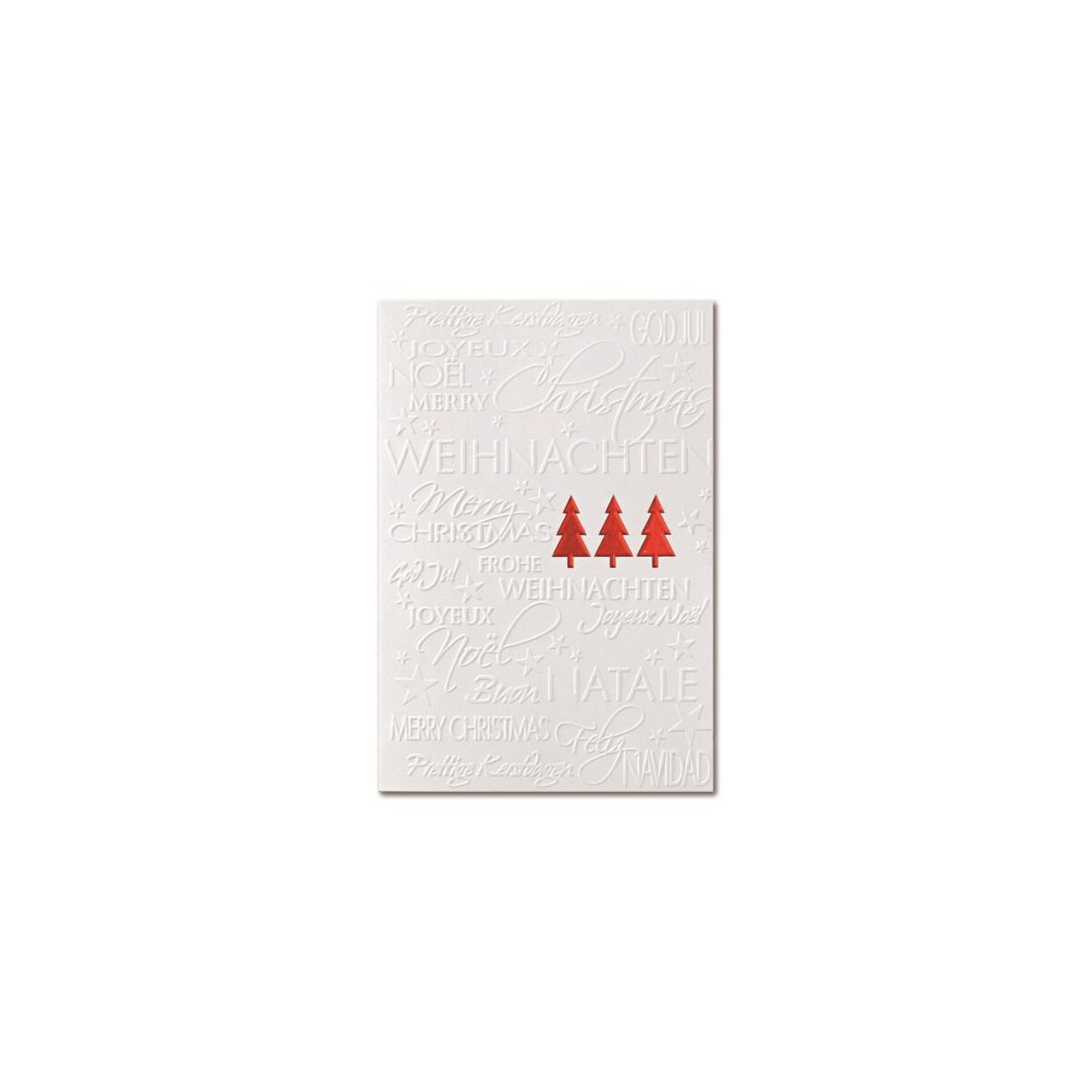 96604 Weihnachtskarte mit 3 Tannenbäume
