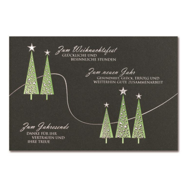 96646 Weihnachtskarte mit Geschäftstext