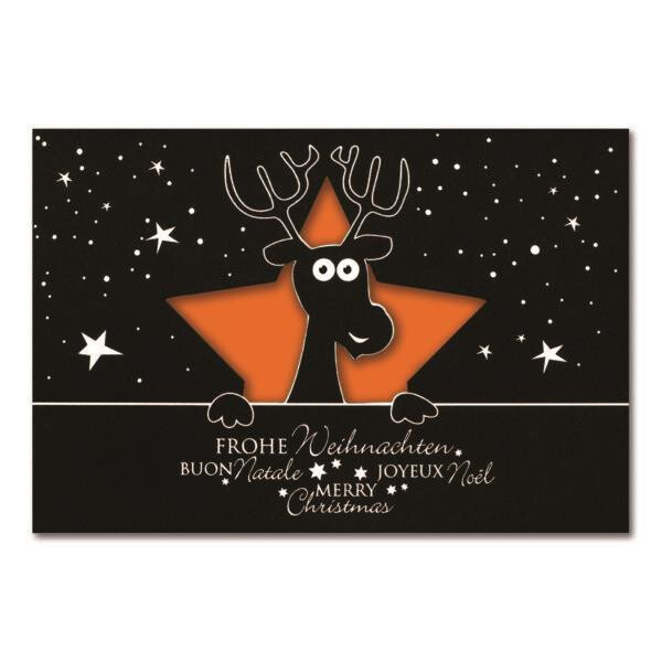 97819 lustige Weihnachtskarte mit Elch