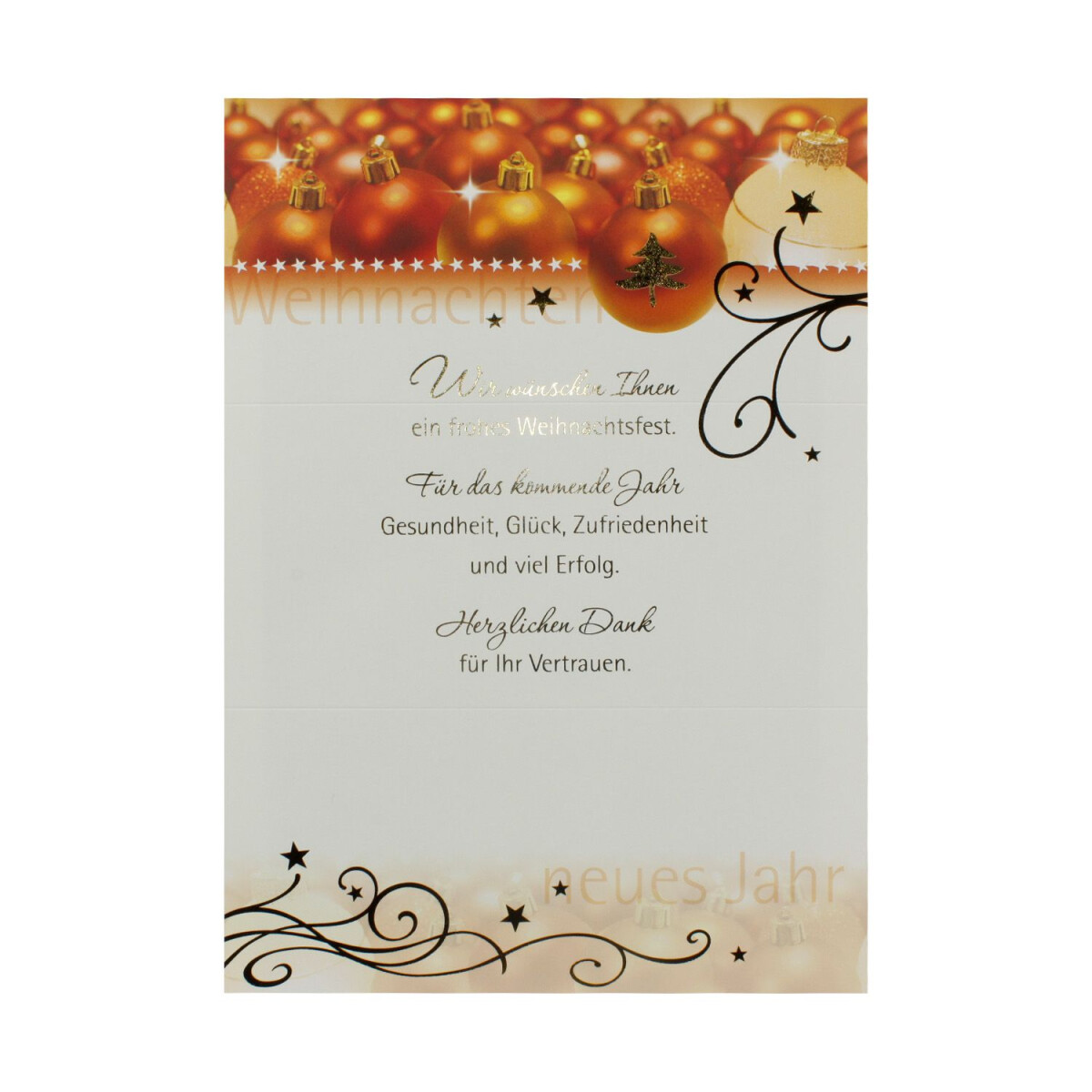 91428 Weihnachtsbrief Weihnachtskugeln
