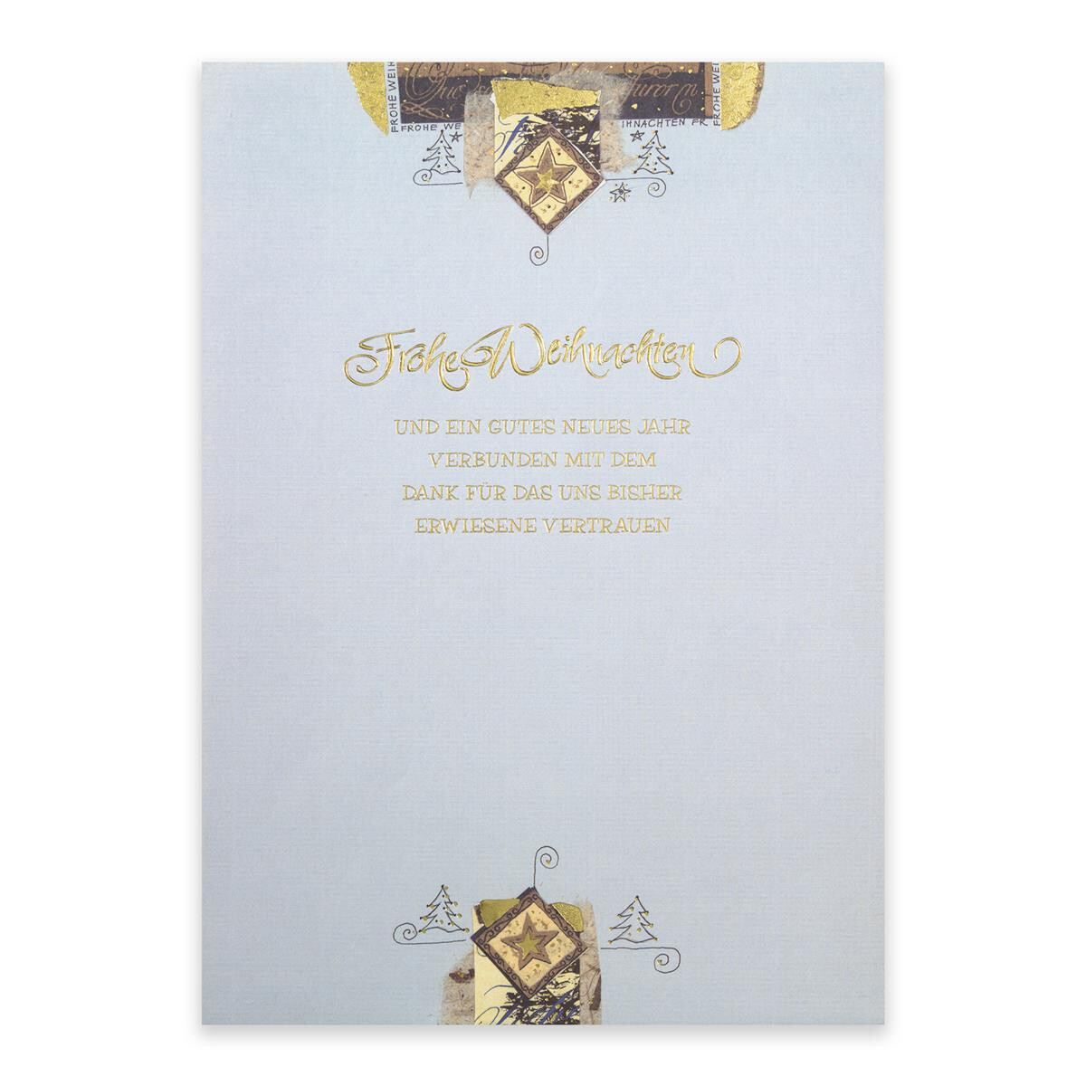 93514 Weihnachtsbrief mit Goldprägung