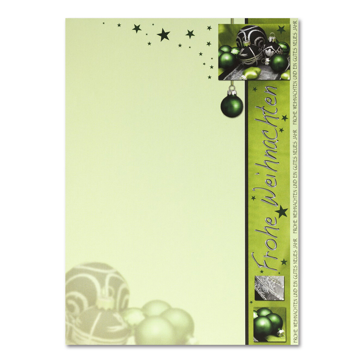 96803 Weihnachtsbrief Weihnachtskugeln