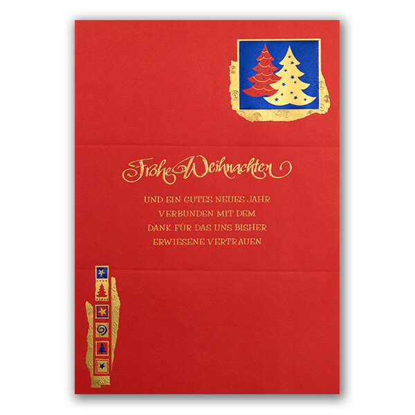 99461 Weihnachtsbrief rot mit Text