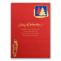 99461 Weihnachtsbrief rot mit Text