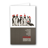 91410 Weihnachtskarte Teamkarte Motiv Pinguine