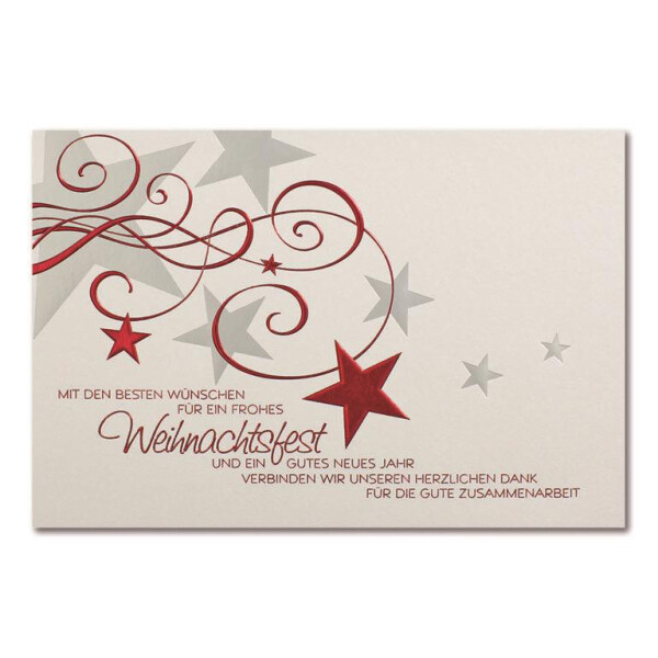95118 Weihnachtskarte mit geschäftlichem Text