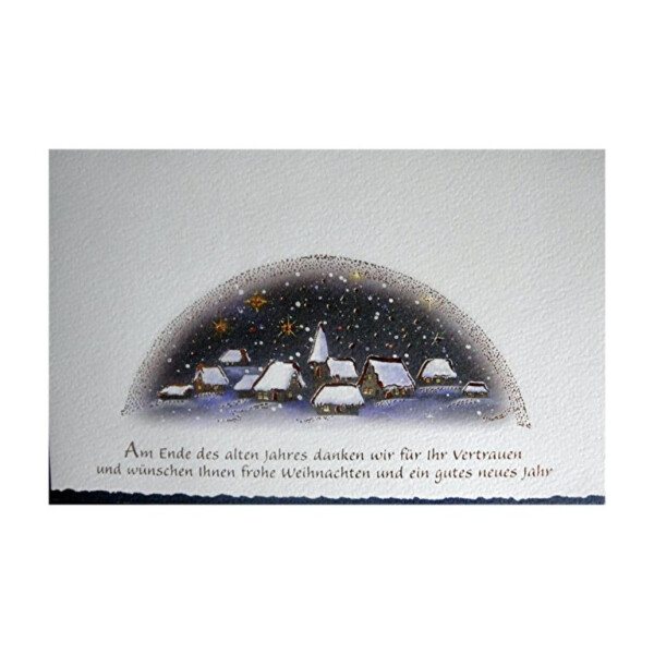 91793-K24 geschäftliche Weihnachtskarte Winterdorf