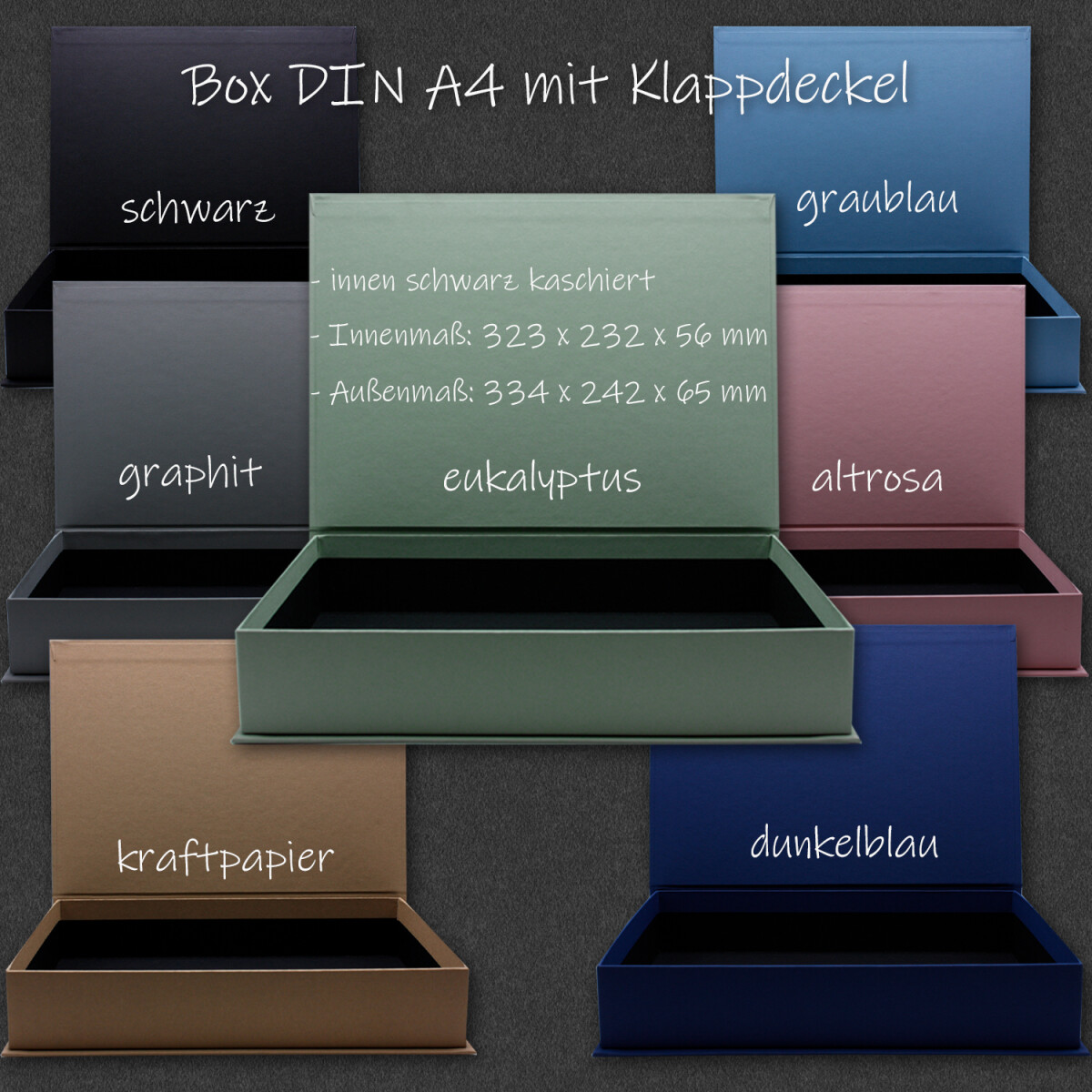 Geschenkbox mit Klappdeckel für A4 - Format 33,4 x...