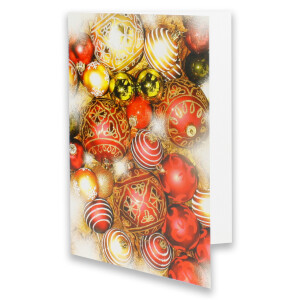 27416 ARTOZ Weihnachtskarte Motiv Kugeln plano liegend