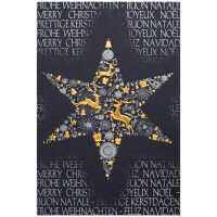 919-222 Weihnachtskarte Folienprägung perlmut und gold