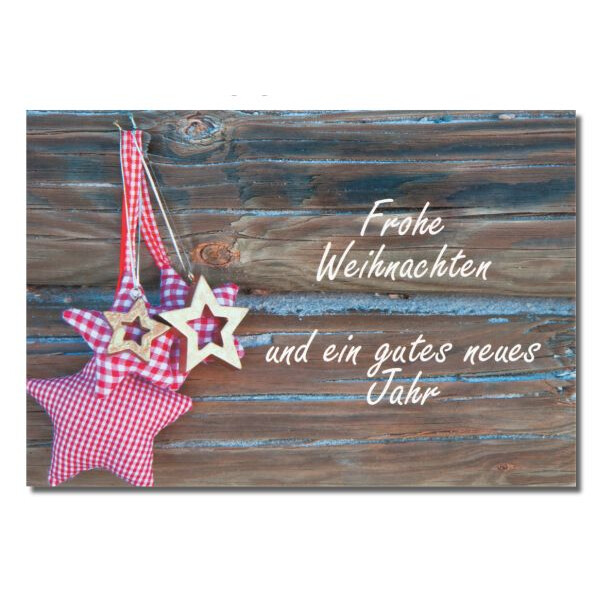 92714-K24 Weihnachtskarte Offset mit Landhaus-Stil Motiv