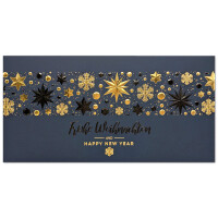 925-301 dunkelblaue Weihnachtskarte Sterne