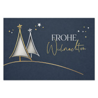 926-101 dunkelblaue Weihnachtskarte mit Text