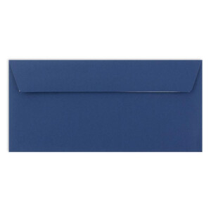100 Brief-Umschläge DIN Lang - Dunkel-Blau / Nachtblau - 110 g/m² - 11 x 22 cm - sehr formstabil - Haftklebung - Qualitätsmarke: FarbenFroh by GUSTAV NEUSER
