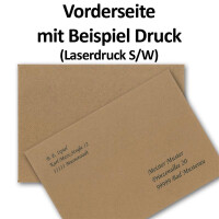 100x Vintage-Umschläge DIN B6 125 x 176 mm Kraftpapier 100 g/m² braun Recycling Brief-Umschläge Nassklebung - UmWelt by GUSTAV NEUSER
