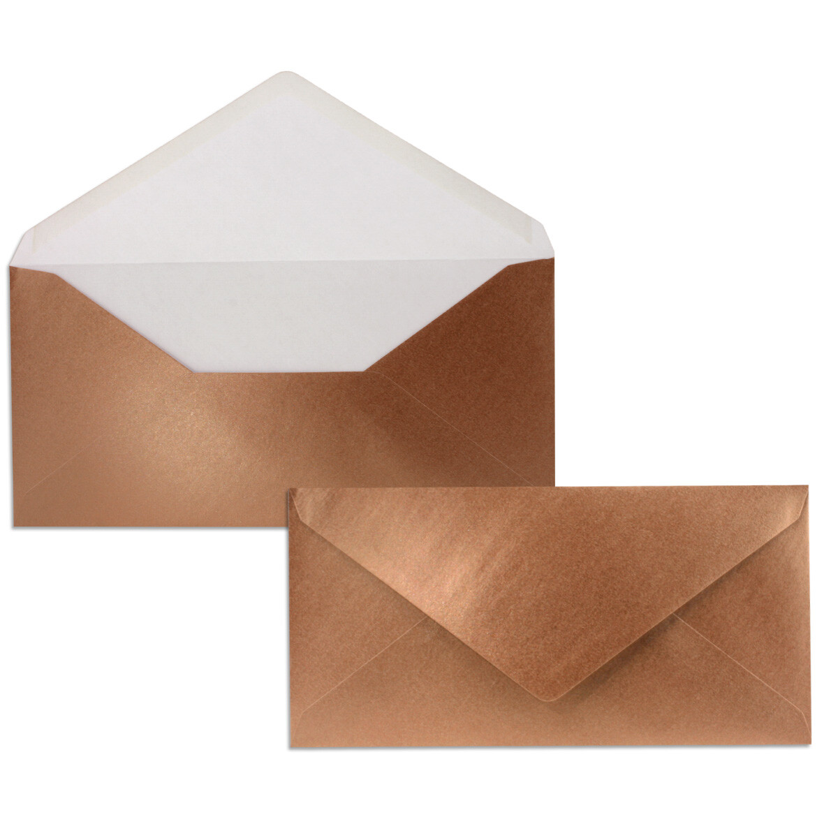 25 Brief-Umschläge Bronze Metallic DIN Lang - 110 x...