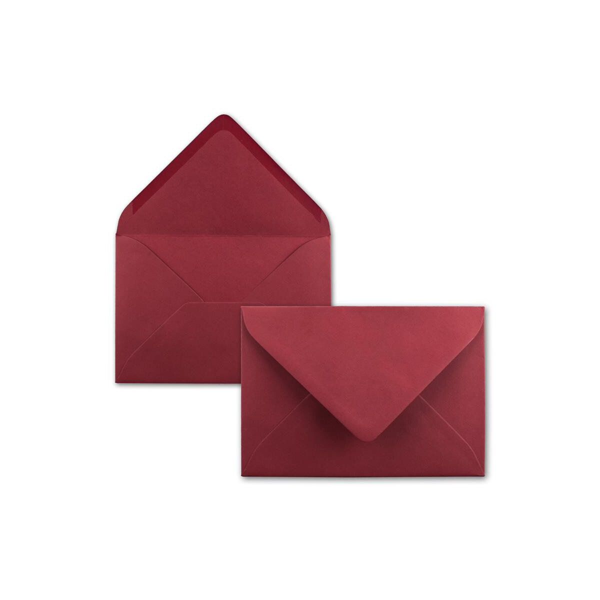 50x Brief-Umschläge Format B6 - Dunkel-Rot- 12 x...