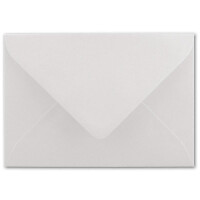 50x Brief-Umschläge Format B6 - Natur-Weiß- 12 x 17,5 cm - Nassklebung mit spitzer Klappe - 110 g/m² - Einladungs-Kuverts