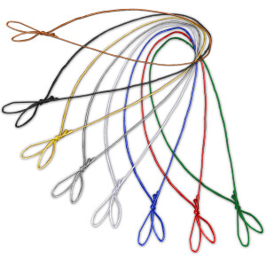 50 Stück Schmuck-Gummiband WEISS für Einladungskarten mit Einlegeblatt - für Klappkarten A6 B6 DIN Lang Quadratisch A5 mit schöner Schlaufe